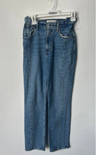 Load image into Gallery viewer, Abercrombie & Fitch Womens Blue Curve Love Ultra-High Rise Straight Jeans Sz 25