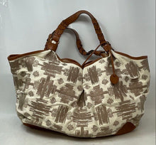 Load image into Gallery viewer, Lucky Brand Womens Brown Printed Charm Inner Pockets Double Handle Tote Handbag