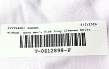 Load image into Gallery viewer, Michael Kors Mens Pink Long Sleeve Regular Fit Dress Shirt Size Large