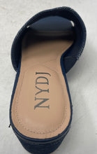 Load image into Gallery viewer, NYDJ Womens Claudine Blue Denim Open Toe Slip-On Slide Sandals Size 9 M