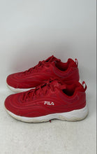 Load image into Gallery viewer, Fila Womens Ray 5RM00783-612 Red White Lace-Up Low Top Sneakers Shoes Size 8.5