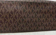 Load image into Gallery viewer, Michael Kors Womens Brown Signature Print Shoulder Tote Handbag