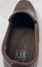 Load image into Gallery viewer, Alpine Swiss Mens Classic S197 Brown Leather Slip-On Loafers Shoes Size 7