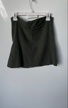 Load image into Gallery viewer, Abercrombie & Fitch Womens Green Ribbed Strapless Button Front Blouse Top Sz XL