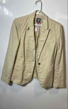 Load image into Gallery viewer, Vince Camuto Womens Beige Peak Lapel Long Sleeve One-Button Blazer Size 4