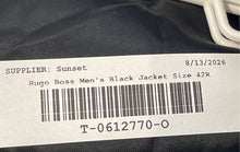 Load image into Gallery viewer, Hugo Boss Mens Black Long Sleeve Double-Breasted Blazer Jacket Size 42R