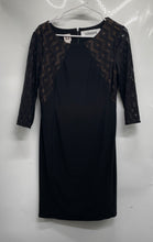 Load image into Gallery viewer, Anne Klein Womens Black 3/4 Sleeve Round Neck Back-Zip Shift Dress Size 10P