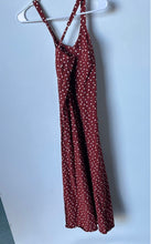Load image into Gallery viewer, Zara Womens Brown Polka Dot Sleeveless Midi Fit & Flare Dress Size Large