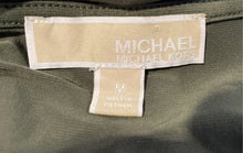 Load image into Gallery viewer, Michael Kors Womens Green Short Sleeve Blouse Top Size Medium