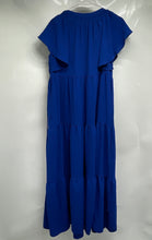 Load image into Gallery viewer, Calvin Klein Womens Blue Short Sleeve V-Neck Tiered Maxi Dress Size 10