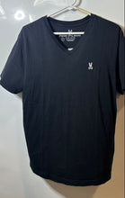 Load image into Gallery viewer, Psycho Bunny Mens Black Cotton Short Sleeve V-Neck Pullover T-Shirt Size 5