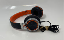 Load image into Gallery viewer, Ailihen Black Orange Foldable Wired Over The Ear Headphones Not Tested