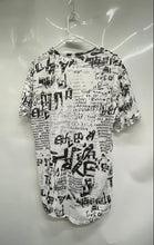 Load image into Gallery viewer, Made In Italy Mens White Black Short Sleeve Crew Neck Graphic T-Shirt Size XXL