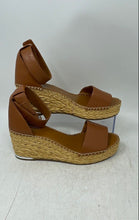 Load image into Gallery viewer, Franco Sarto Womens Clemens Brown Leather Wedge Heel Espadrille Sandals Size 9M