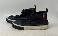 Load image into Gallery viewer, Karl Lagerfeld Mens Black Croc Embossed Round Toe Lace-Up Sneaker Shoes Size 10