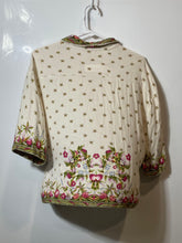 Load image into Gallery viewer, Max Studio London Womens Multicolor Floral Print Button Front Blouse Top Size M