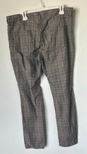 Load image into Gallery viewer, H&M Mens Gray Multiple Plaid Button Front Skinny Fit Chino Pants Size 36