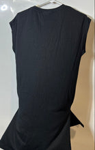 Load image into Gallery viewer, DKNY Womens Black Short Cap Sleeve Crew Neck Pullover T-Shirt Dress Size Medium