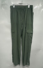 Load image into Gallery viewer, GAP Womens Green Elastic Waistband Front Drawstring Cargo Pants Size Medium