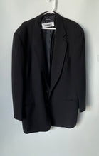 Load image into Gallery viewer, Bergdorf Goodman Mens Black Notch Lapel Two-Button Blazer Jacket Size 42