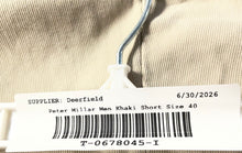 Load image into Gallery viewer, Peter Millar Mens Khaki Flat Front Slash Pocket Stretch Chino Shorts Size 40