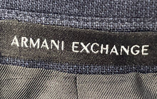 Load image into Gallery viewer, Armani Exchange Mens Blue Pockets Notch Lapel Two-Button Blazer Jacket No Size