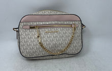 Load image into Gallery viewer, Michael Kors Womens Jet Set Beige Monogram Print Leather Crossbody Bag