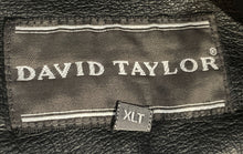 Load image into Gallery viewer, David Taylor Mens Black Leather Long Sleeve Front Full-Zip Motorcycle Jacket XLT