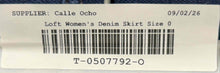 Load image into Gallery viewer, Ann Taylor Loft Womens Blue Denim Back Slit Straight & Pencil Skirt Size 0
