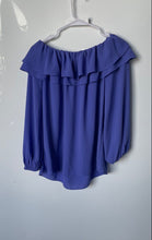 Load image into Gallery viewer, Michael Kors Womens Purple Long Sleeve Blouse Top Size Medium