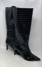 Load image into Gallery viewer, Worthington Womens Doria Black Stiletto Heel Side Zip Over The Knee Boots Sz 11