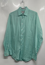 Load image into Gallery viewer, Express 1MX Mens Light Green Long Sleeve Collared Dress Shirt Size S/P 14-14.5