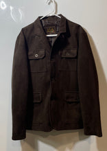 Load image into Gallery viewer, EGA Emporio Mens Brown Long Sleeve Button Front Patch Pockets Jacket Size Large