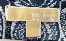 Load image into Gallery viewer, Michael Kors Womens Blue White Medallion Boho Tunic Blouse Top Size Large