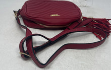 Load image into Gallery viewer, Victoria's Secret Womens Red Leather Tassel Adjustable Strap Crossbody Handbag
