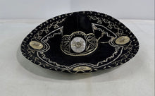 Load image into Gallery viewer, Pigalle Womens Black And Silver Velvet Embroidered Sequin Mexican Sombrero Hat