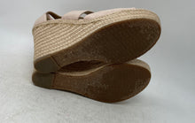 Load image into Gallery viewer, Michael Kors Womens Damita Beige Zipper Wedge Heel Espadrille Sandals Size 8.5 M