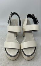 Load image into Gallery viewer, DKNY Womens Yadira White Leather Open Toe Platform Slingback Heels Size 9