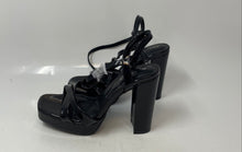 Load image into Gallery viewer, Berness Womens Hope Black Crisscross Strap Block Heel Platform Sandals Size 7