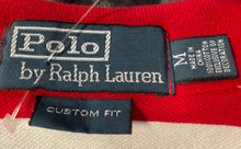 Load image into Gallery viewer, Polo By Ralph Lauren Mens Red White Striped Cotton Custom Fit Polo Shirt Size M