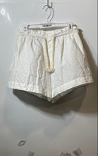 Load image into Gallery viewer, Zara Womens White Flat Front Elastic Waist Drawstring Sweat Shorts Size XS