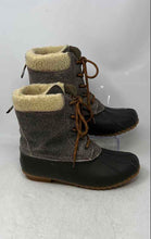 Load image into Gallery viewer, Sporto Womens Brown Saltwater Lace-Round Toe Up Duck Snow Boots Size 9