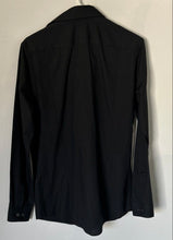 Load image into Gallery viewer, H&M Mens Black Slim Fit Easy Iron Long Sleeve Collared Button-Up Shirt Size S