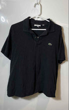 Load image into Gallery viewer, Lacoste Mens Black Cotton Short Sleeve Collared Classic Fit Polo Shirt Size L