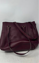 Load image into Gallery viewer, St. John's Bay Womens Burgundy Leather Inner Pockets Double Handle Tote Bag
