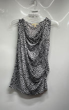 Load image into Gallery viewer, Michael Kors Womens Black Printed Sleeveless Cowl Neck Blouse Top Size Medium