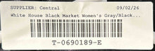 Load image into Gallery viewer, White House Black Market Womens Gray Black Back-Zip Fit-&-Flare Dress Size 6