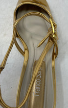 Load image into Gallery viewer, Franco Sarto Womens Destin Gold-Tone Square Toe Slingback Flats Size 5M