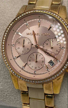 Load image into Gallery viewer, Michael Kors Women's Ritz Watch MK6493 Rose Gold and Ivory Pearl With Box (NCL)