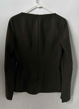 Load image into Gallery viewer, Zara Womens Green Long Sleeve Square Neck Regular Fit Blouse Top Size M With Tag